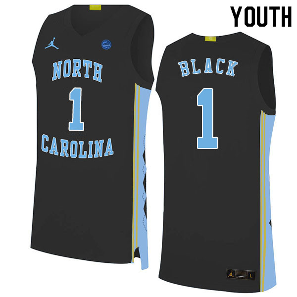 2020 Youth #1 Leaky Black North Carolina Tar Heels College Basketball Jerseys Sale-Black - Click Image to Close